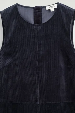 A-LINE CORDUROY MIDI DRESS