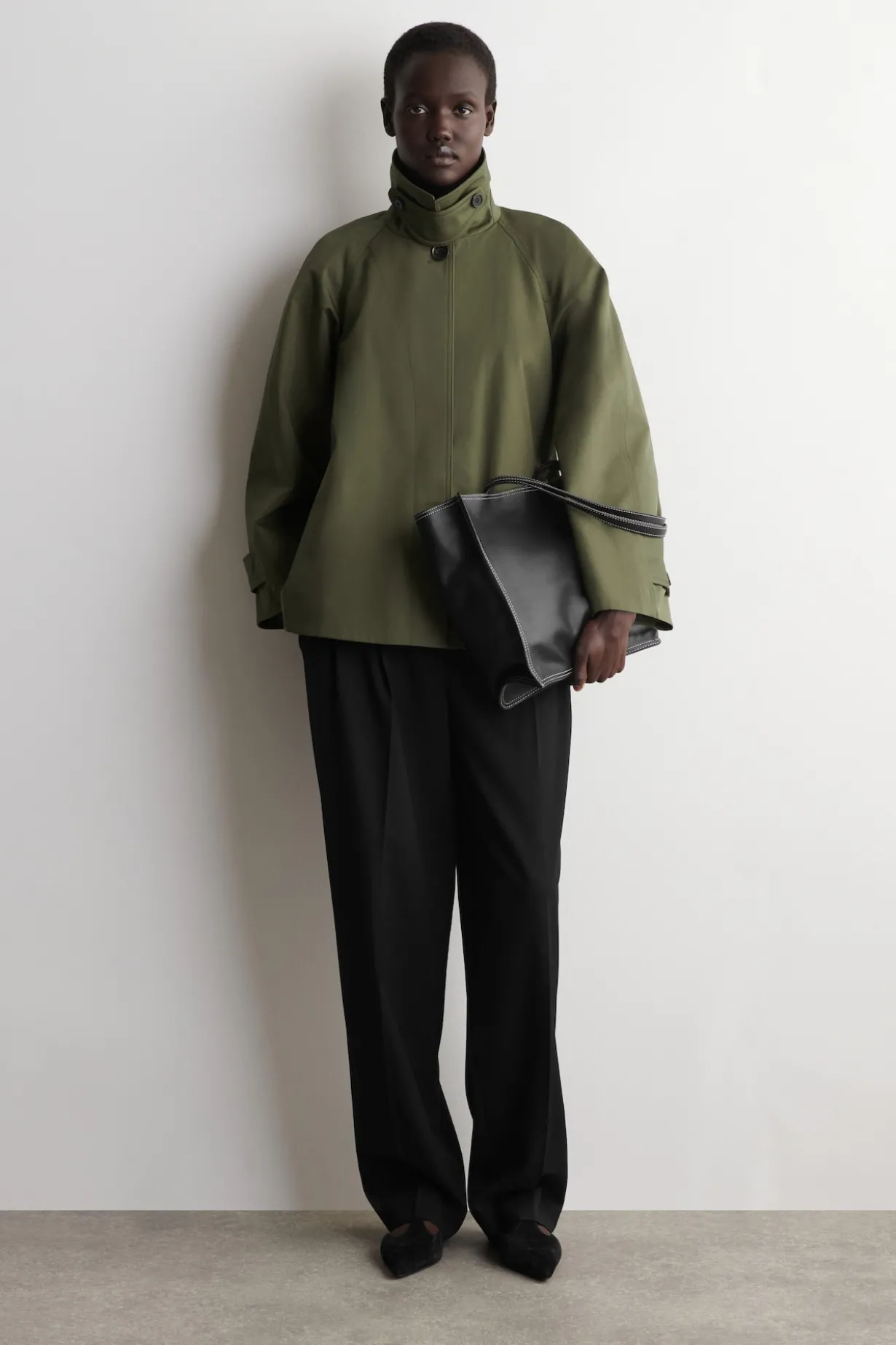 A-LINE COTTON-TWILL JACKET
