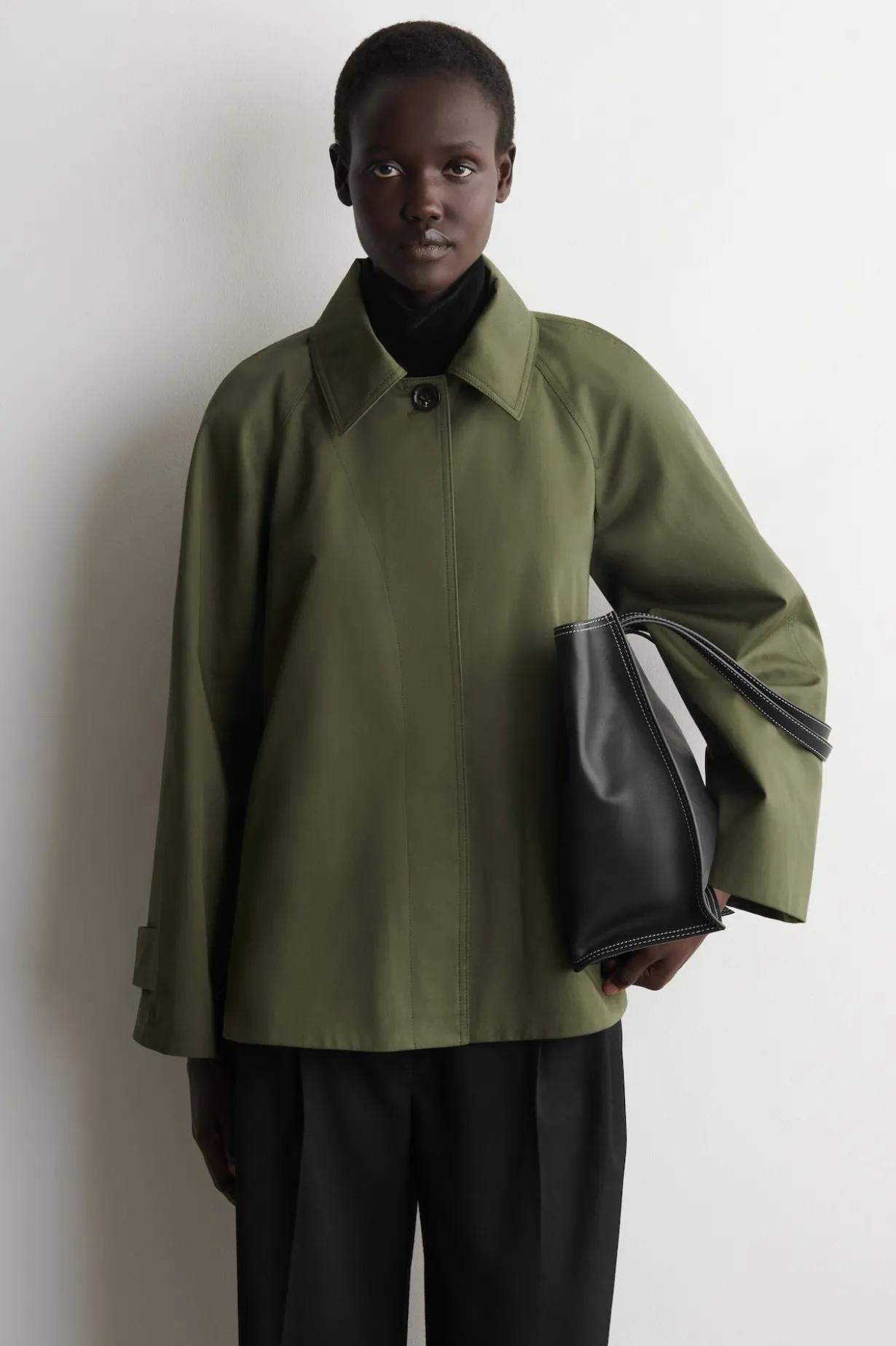 A-LINE COTTON-TWILL JACKET