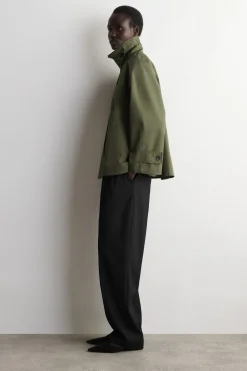A-LINE COTTON-TWILL JACKET