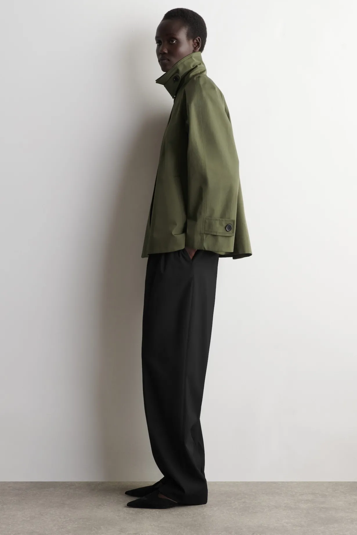 A-LINE COTTON-TWILL JACKET