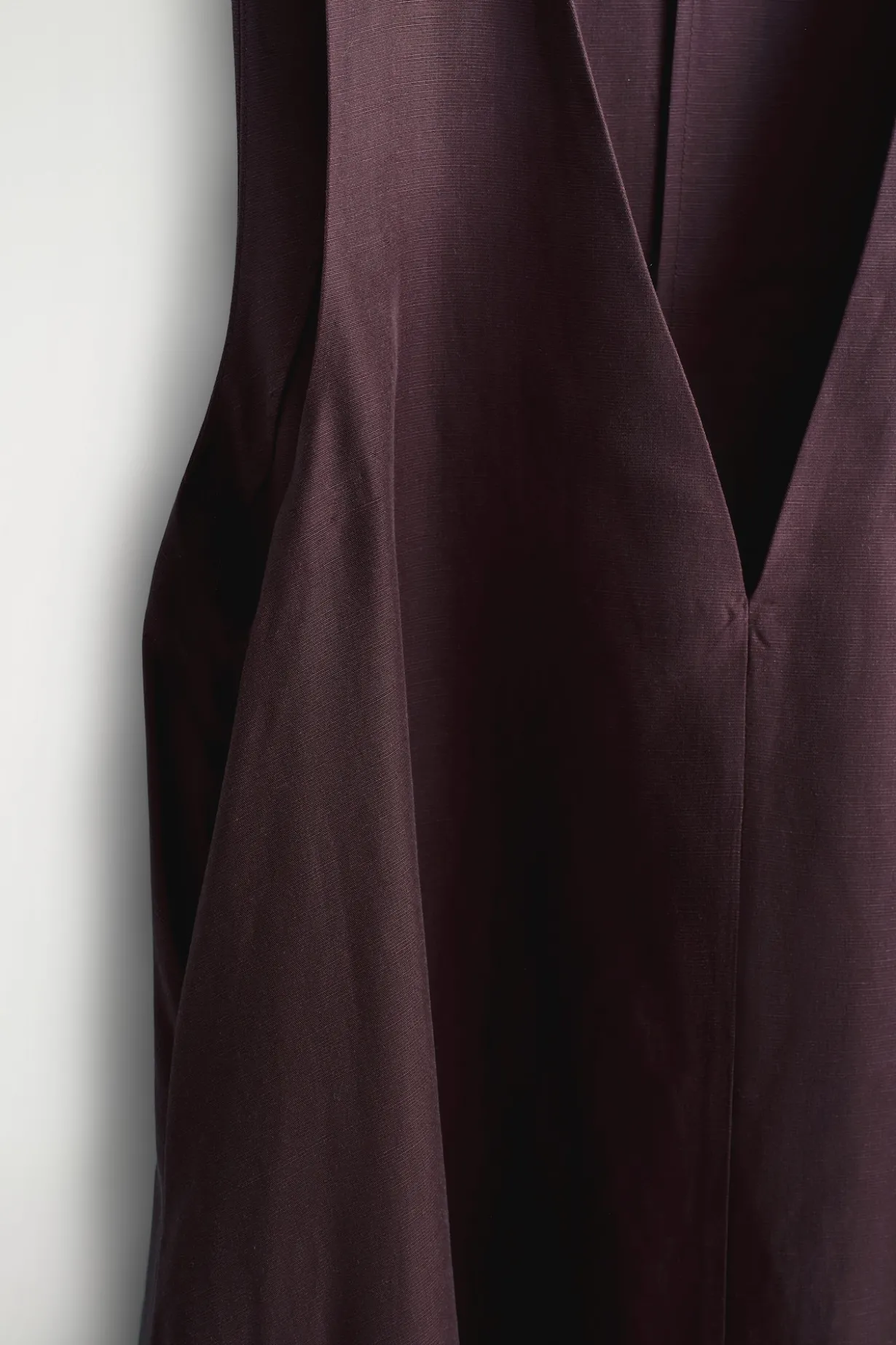 A-LINE LINEN-BLEND MAXI DRESS