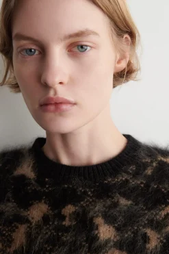 ANIMAL JACQUARD MERINO WOOL SWEATER