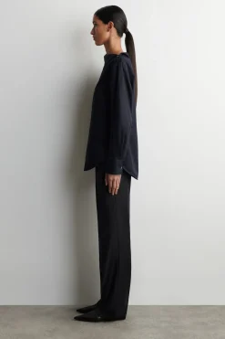 ASYMMETRIC COTTON BLOUSE