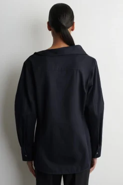 ASYMMETRIC COTTON BLOUSE