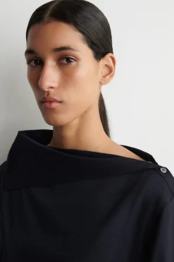 ASYMMETRIC COTTON BLOUSE