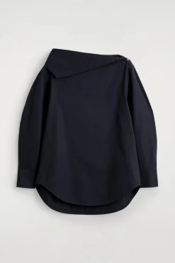 ASYMMETRIC COTTON BLOUSE