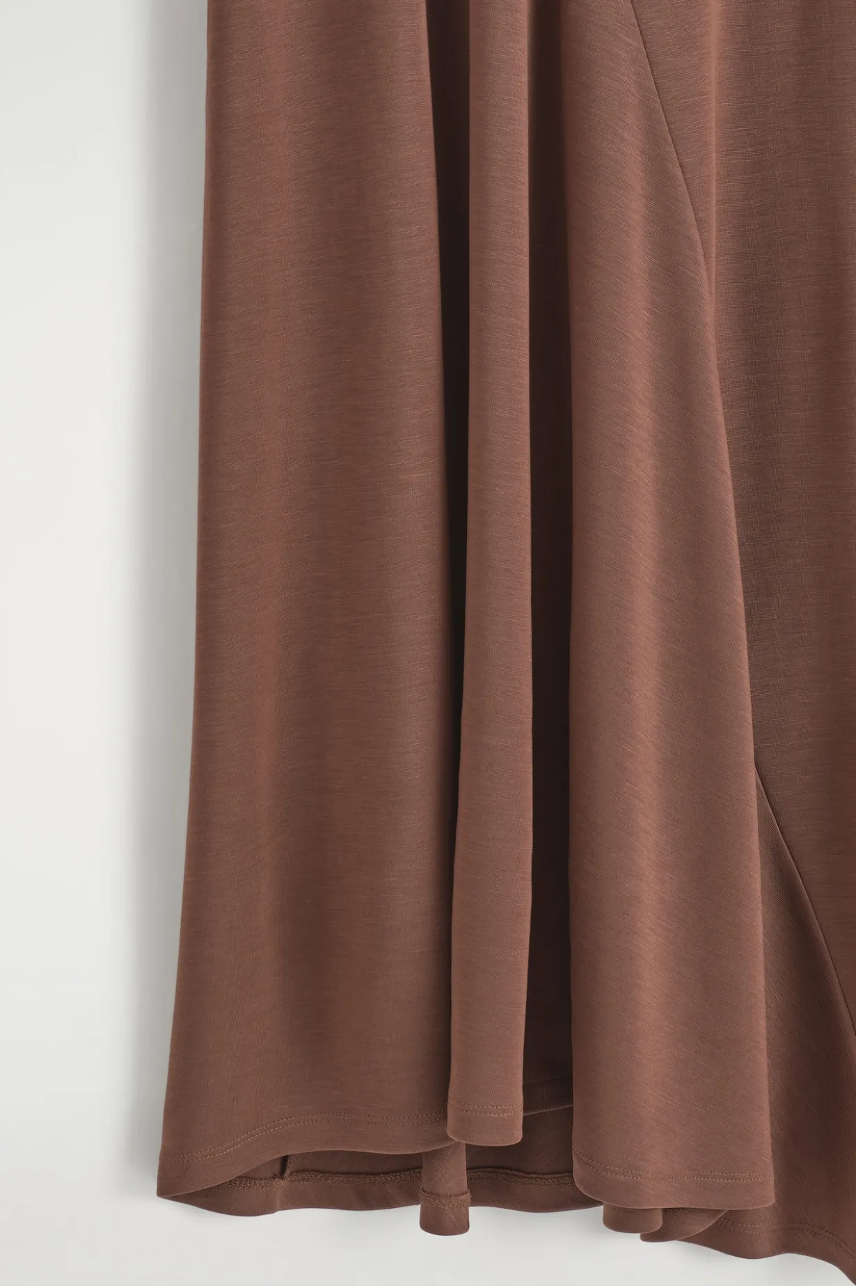 ASYMMETRIC JERSEY MIDI DRESS