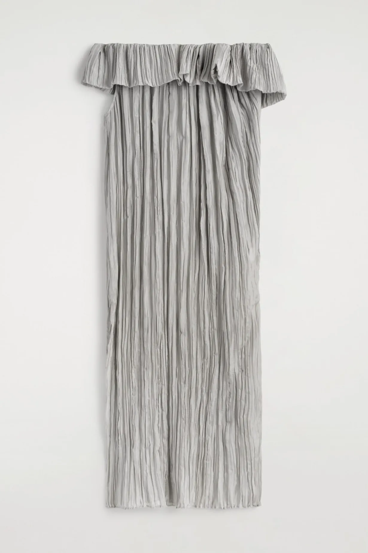 ASYMMETRIC PLEATED SILK GOWN