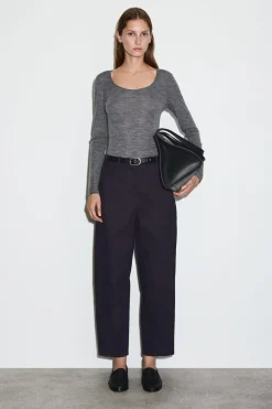 BARREL-LEG COTTON CHINOS