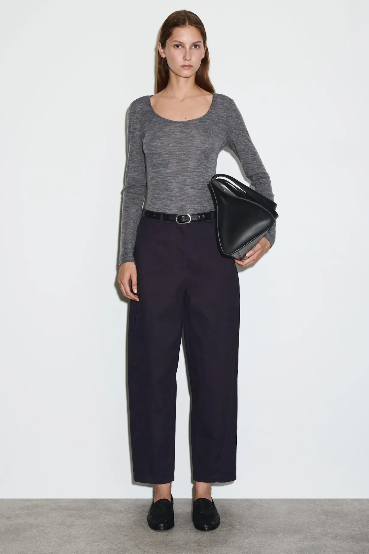 BARREL-LEG COTTON CHINOS