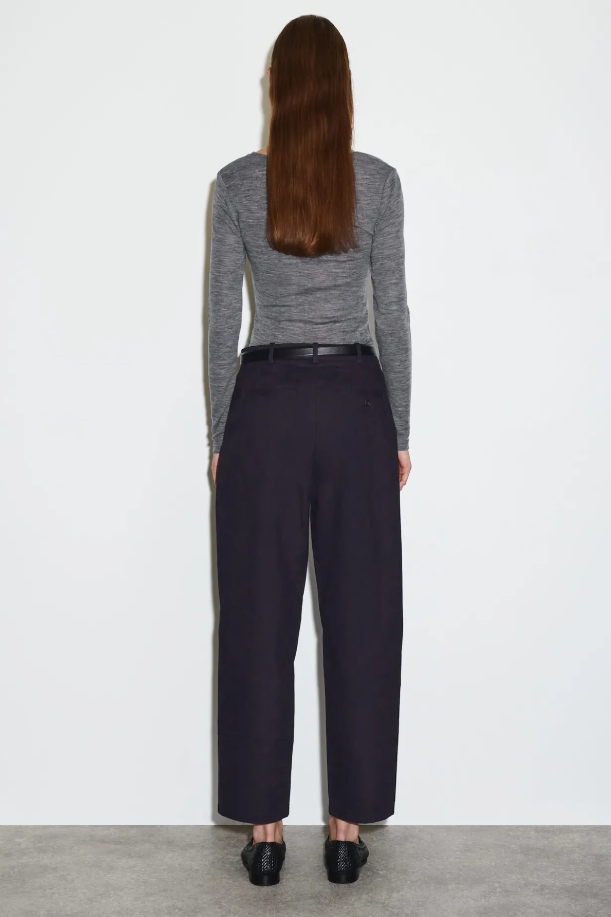 BARREL-LEG COTTON CHINOS