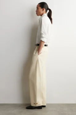 BARREL-LEG COTTON UTILITY PANTS