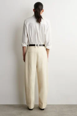 BARREL-LEG COTTON UTILITY PANTS