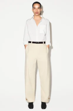 BARREL-LEG COTTON UTILITY PANTS