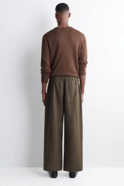 BARREL-LEG DRAWSTRING PANTS
