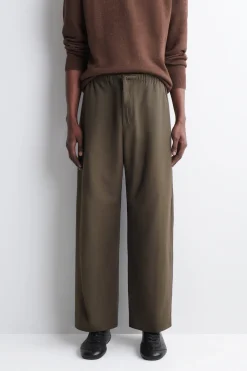 BARREL-LEG DRAWSTRING PANTS