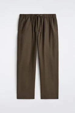 BARREL-LEG DRAWSTRING PANTS