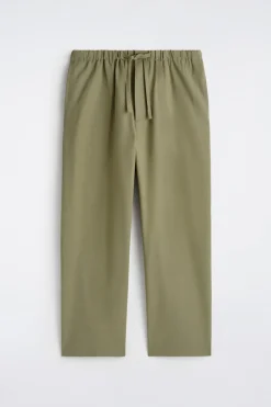 BARREL-LEG DRAWSTRING PANTS
