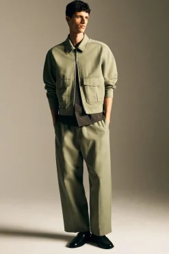 BARREL-LEG DRAWSTRING PANTS