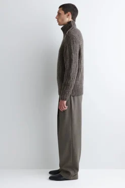 BASKETWEAVE WOOL SWEATER