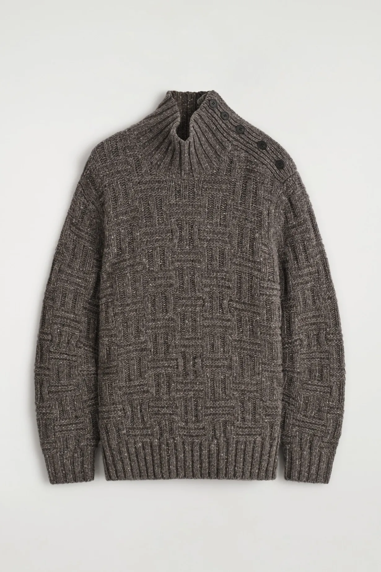 BASKETWEAVE WOOL SWEATER