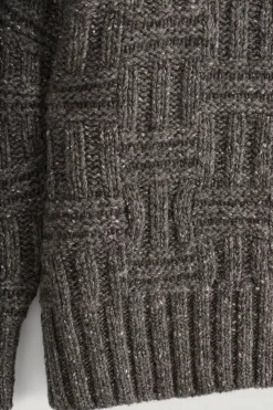 BASKETWEAVE WOOL SWEATER