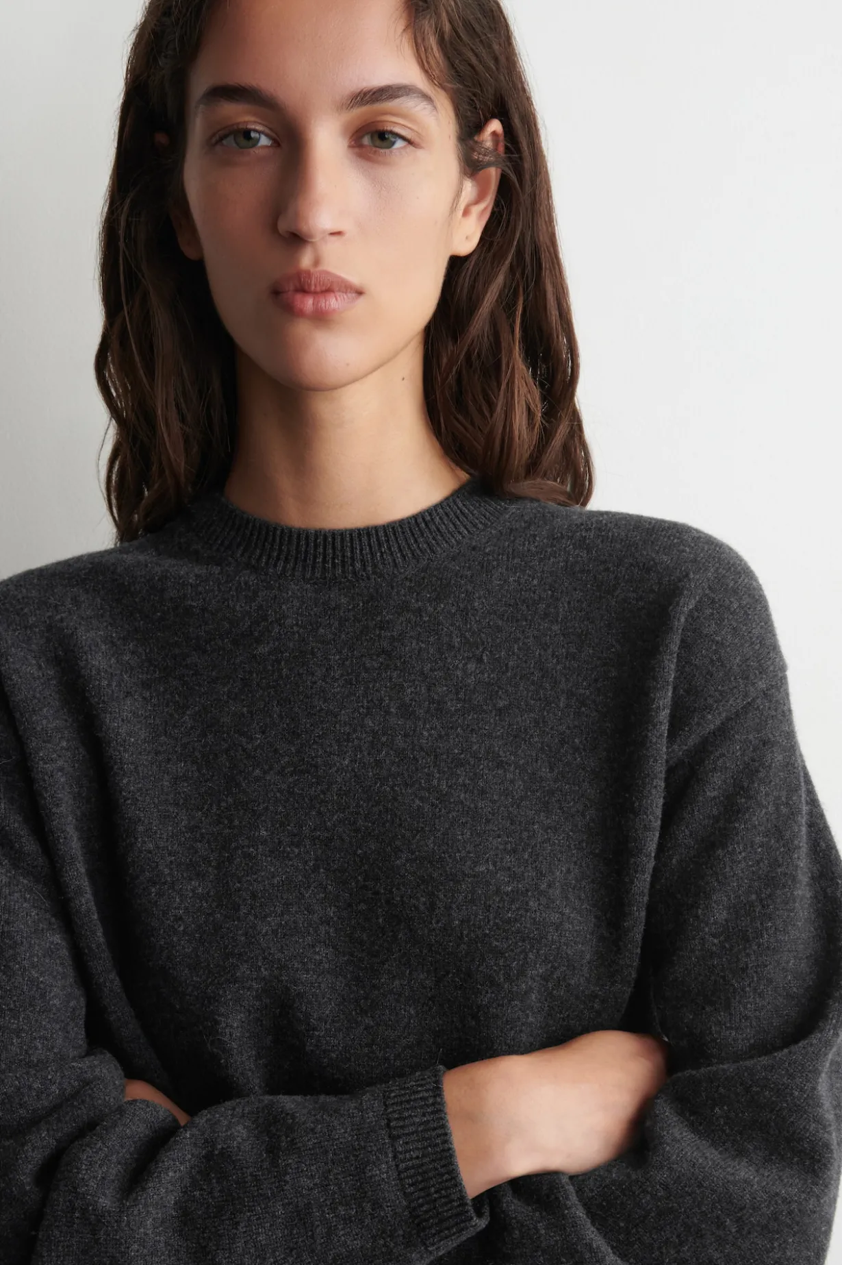 BELT-DETAIL MERINO WOOL SWEATER