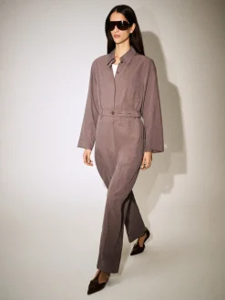 BELTED MODAL COVERALL