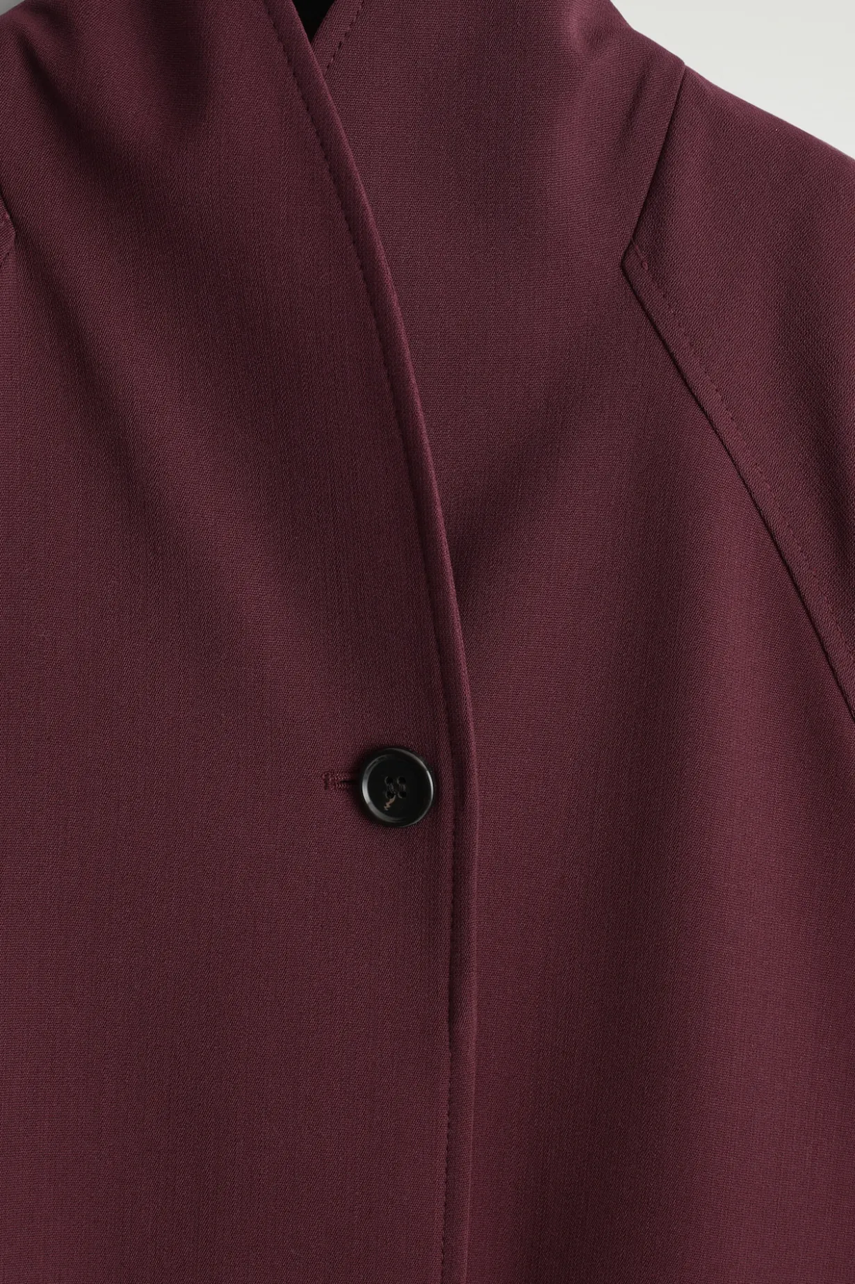 BELTED WOOL-BLEND SHAWL-COLLAR JACKET
