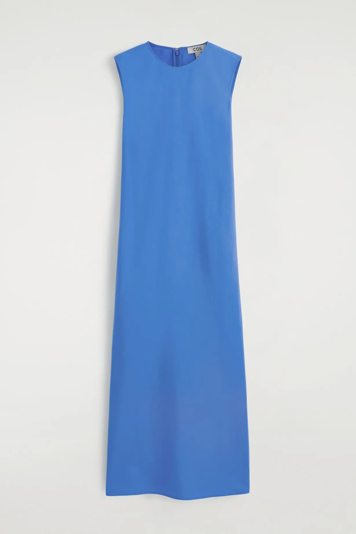 BIAS CUT LINEN BLEND MIDI DRESS
