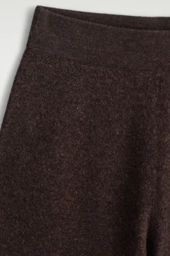 BOILED MERINO WOOL WIDE-LEG PANTS