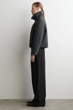BOILED WOOL-BLEND SHORT JACKET
