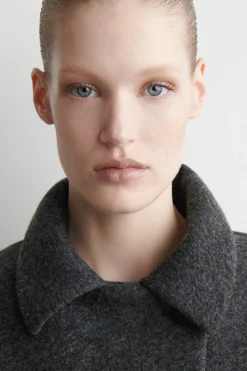 BOILED WOOL-BLEND SHORT JACKET