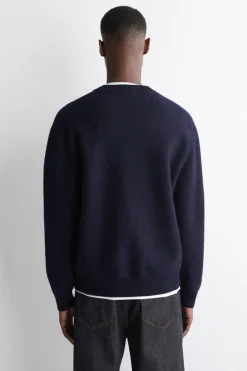 BOILED-WOOL CREW-NECK SWEATER