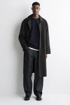 BOILED-WOOL CREW-NECK SWEATER