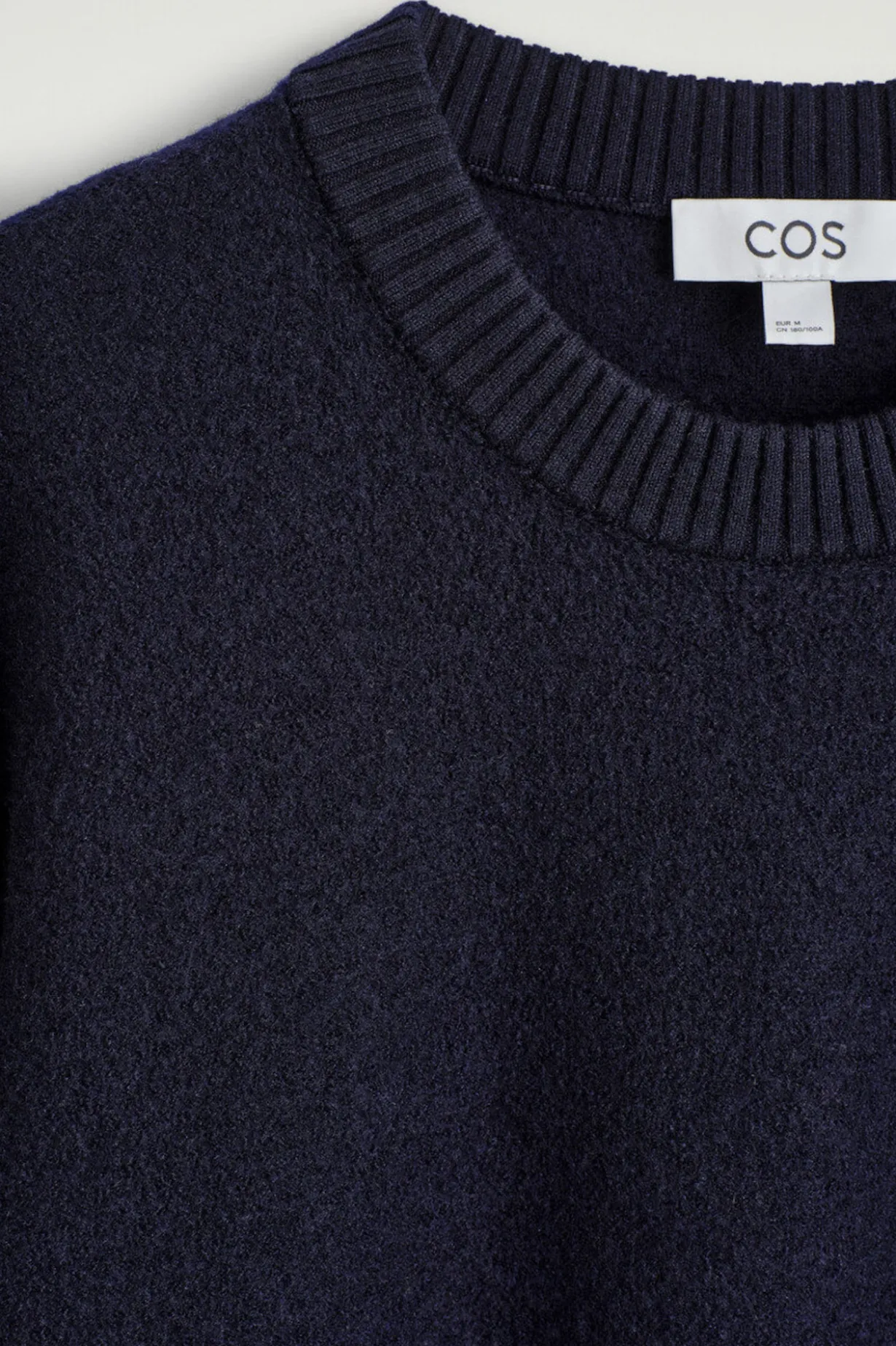 BOILED-WOOL CREW-NECK SWEATER