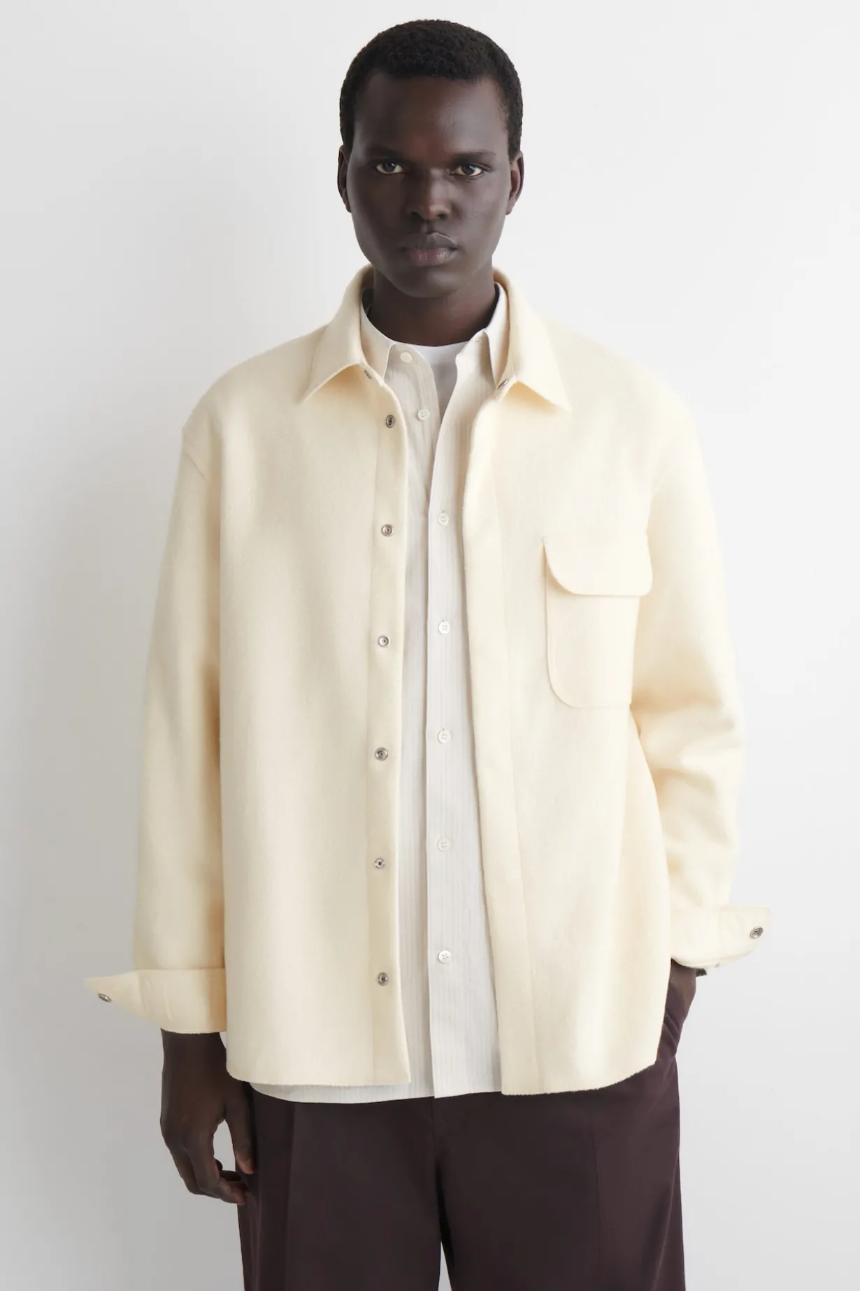 BOILED-WOOL OVERSHIRT