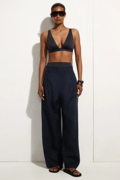 BONDED-SCUBA V-NECK BIKINI TOP