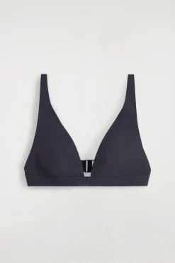 BONDED-SCUBA V-NECK BIKINI TOP