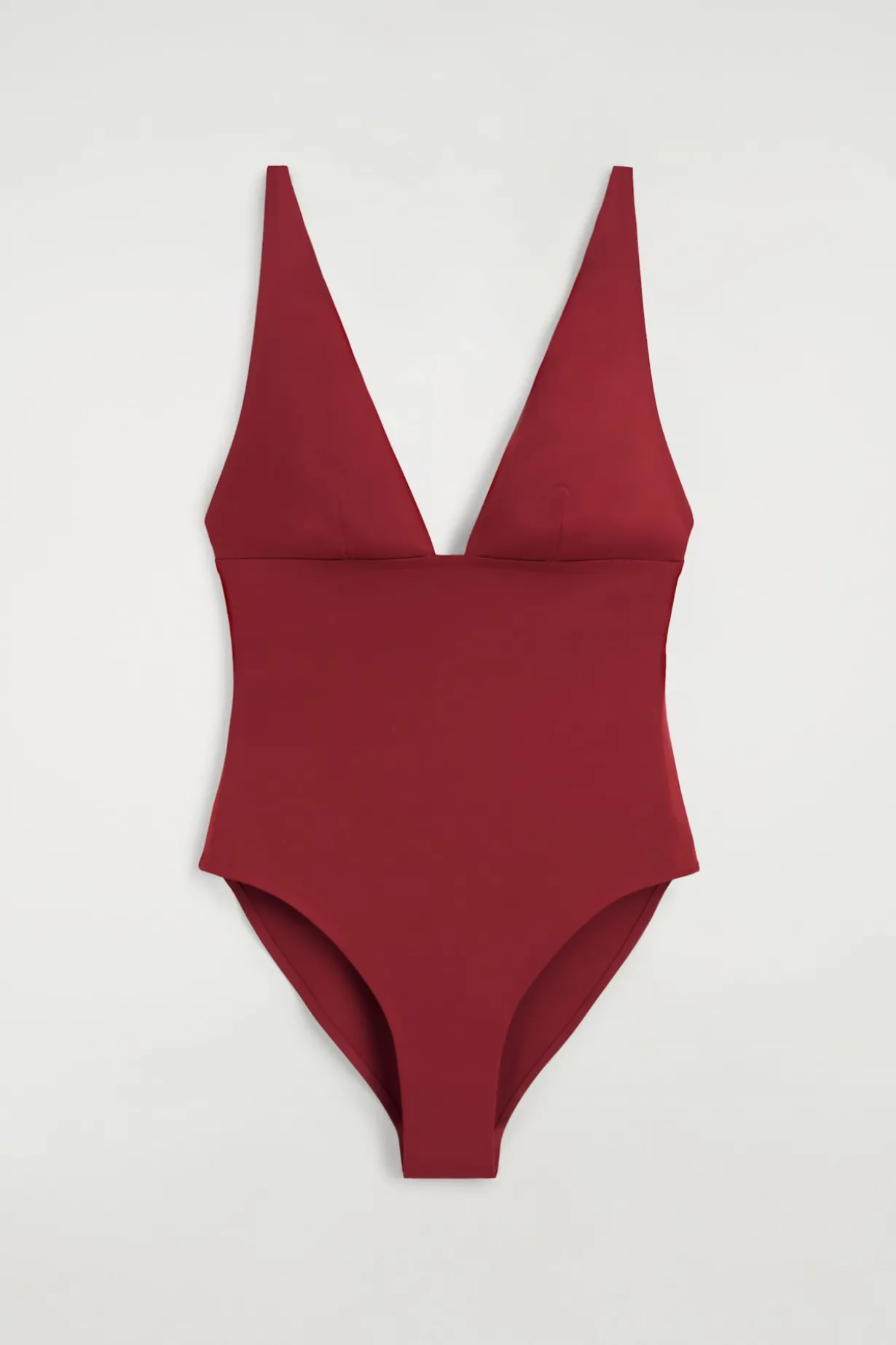 BONDED-SCUBA V-NECK SWIMSUIT