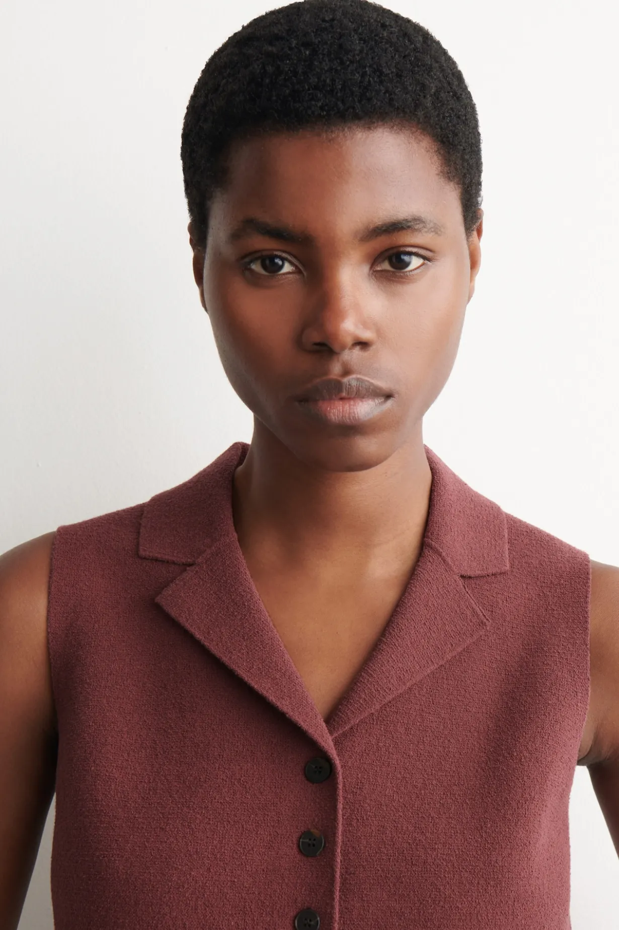 BOUCLÉ-KNIT VEST
