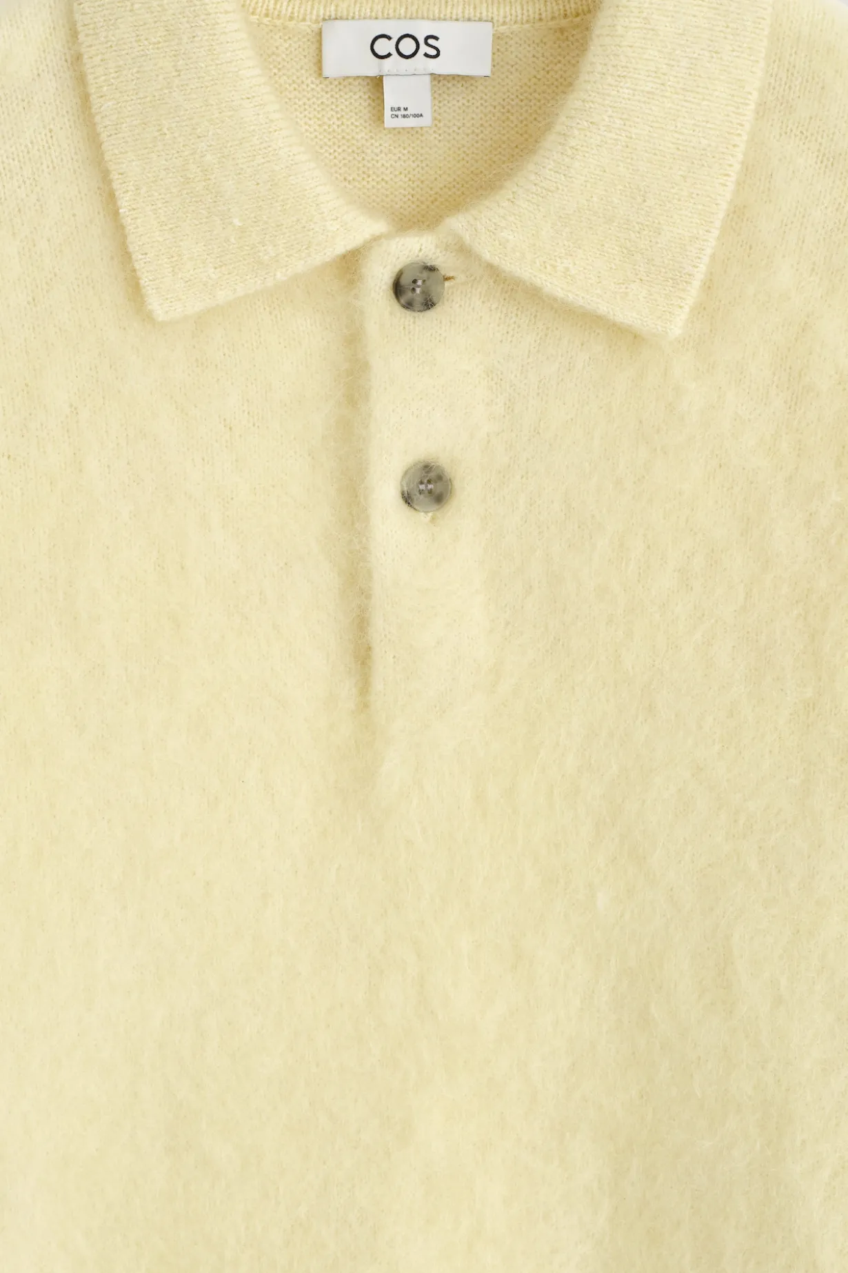 BRUSHED MOHAIR-BLEND POLO SWEATER