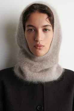 BRUSHED-CASHMERE HOOD