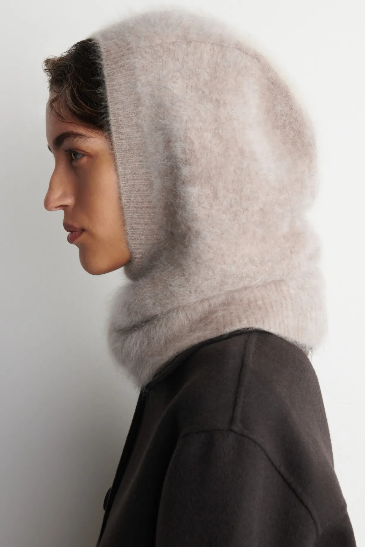 BRUSHED-CASHMERE HOOD