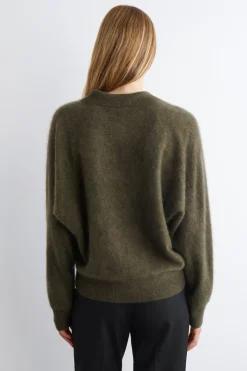 BRUSHED-CASHMERE POLO SWEATER