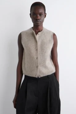BRUSHED-CASHMERE VEST