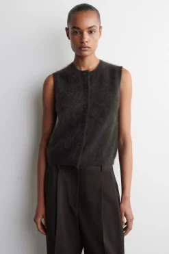 BRUSHED-CASHMERE VEST
