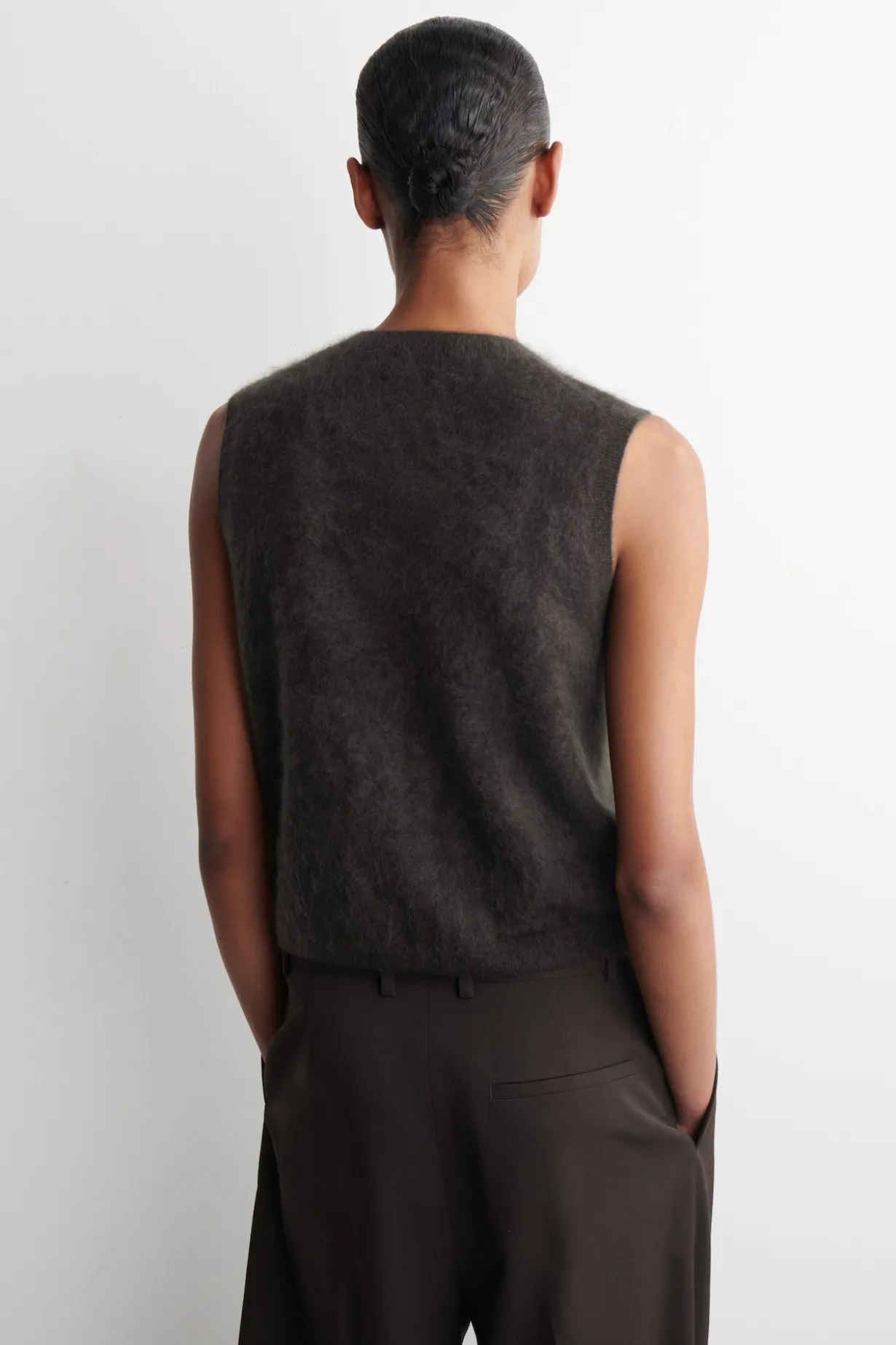 BRUSHED-CASHMERE VEST