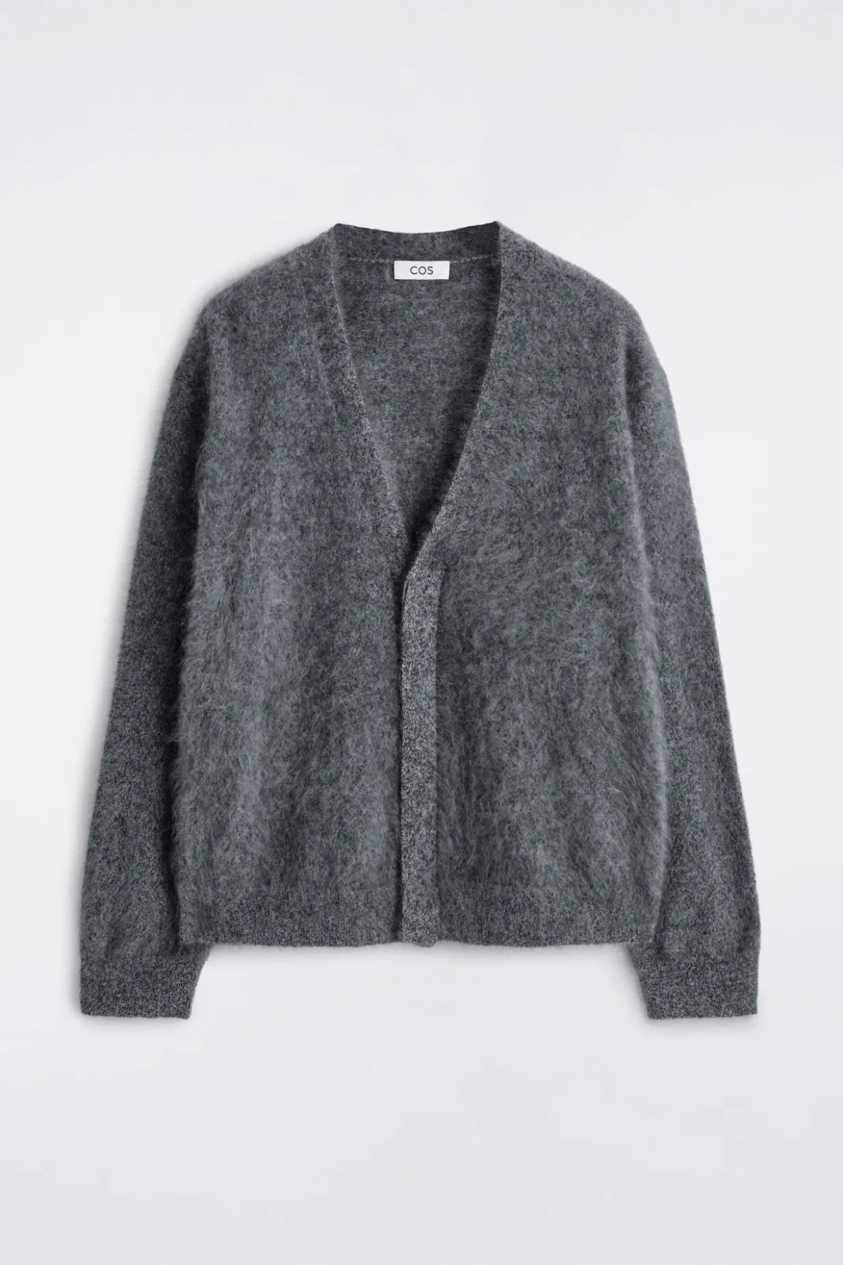 BRUSHED-CASHMERE V-NECK CARDIGAN
